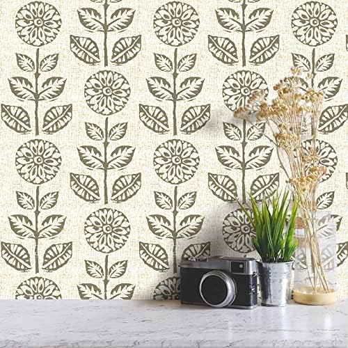 Wudnaye Vintage Floral Peel and Stick Wallpaper by Wudnaye
