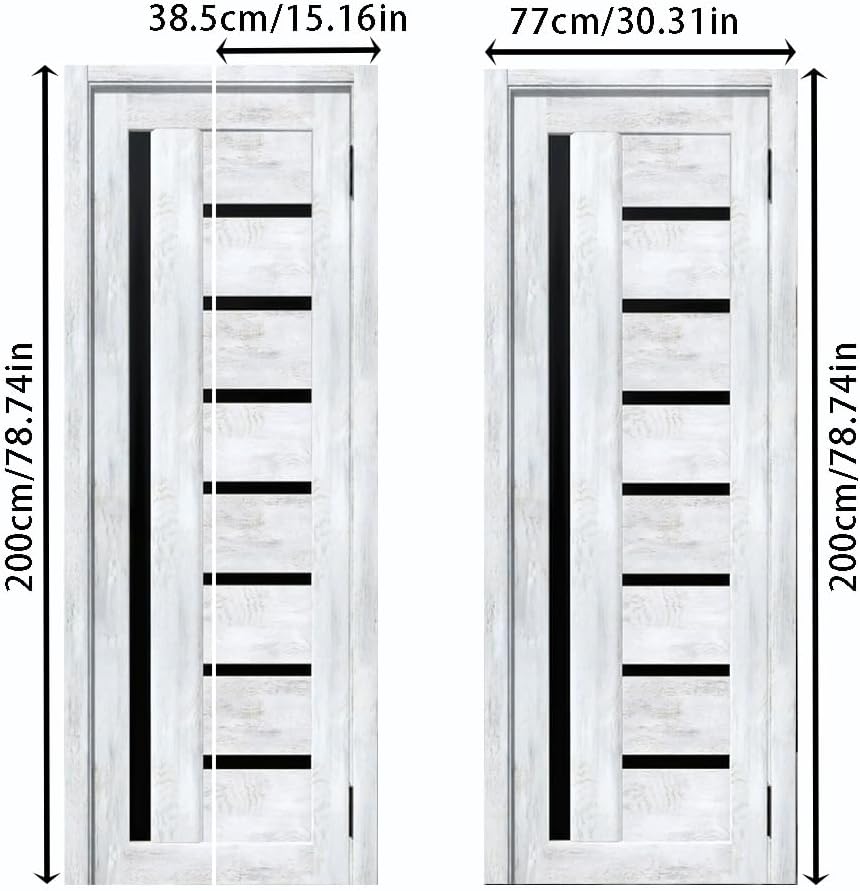 Removable Door Mural Decal, Self-Adhesive Wooden Door Wallpaper, Peel & Stick - Image 4