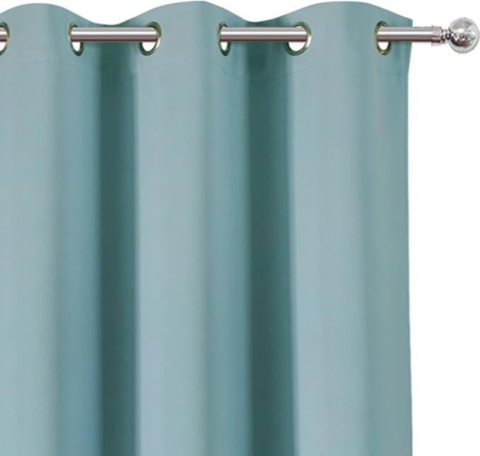 LEMOMO Stone Blue Thermal Blackout Curtains/42 x 84 Inch/Set of 2 Panels Room - Image 6