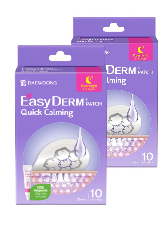 Quick Calming Magnesium Patches(20 patches) with Cica Ampoule - Intensive Care, Pimple patches, Hydrocolloid Band, Zits Spot care Overnight Home Care 2-8 hours, New boxs types