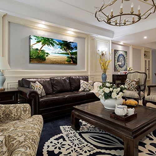 Wall Art Sea Beach Coconut Tree Landscape Picture Print Canvas Wall Art Modern - Image 4