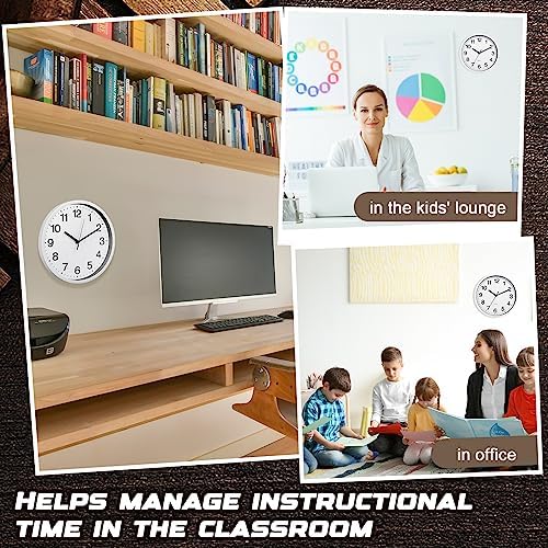 Inbagi 8 Pcs Wall Clock Bulk Silent - Image 6