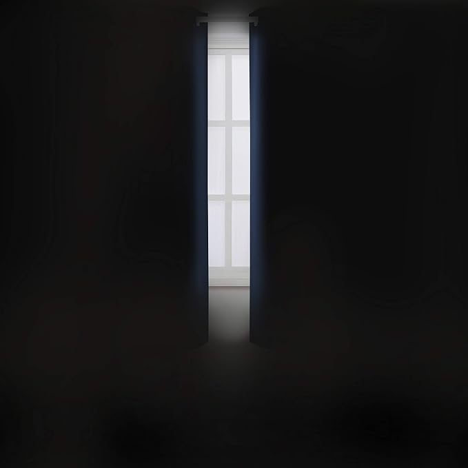 LEMOMO Navy Blue Thermal Blackout Curtains/42 x 72 Inch/Set of 2 Panels Room - Image 3