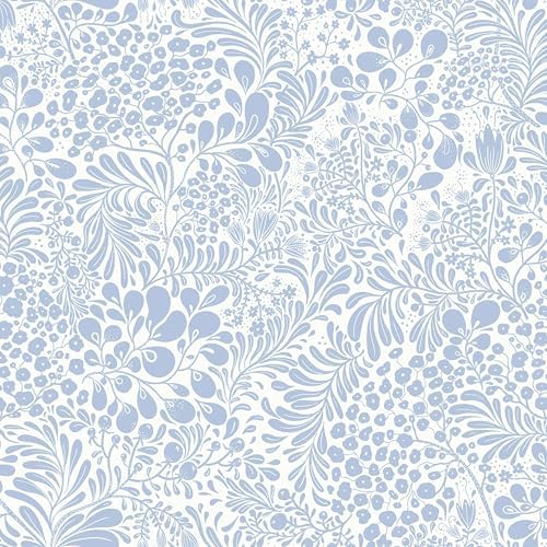 Heroad Light Blue Floral Peel Stick Wallpaper Contact Paper 17.3''x393'' by HeroadBrand