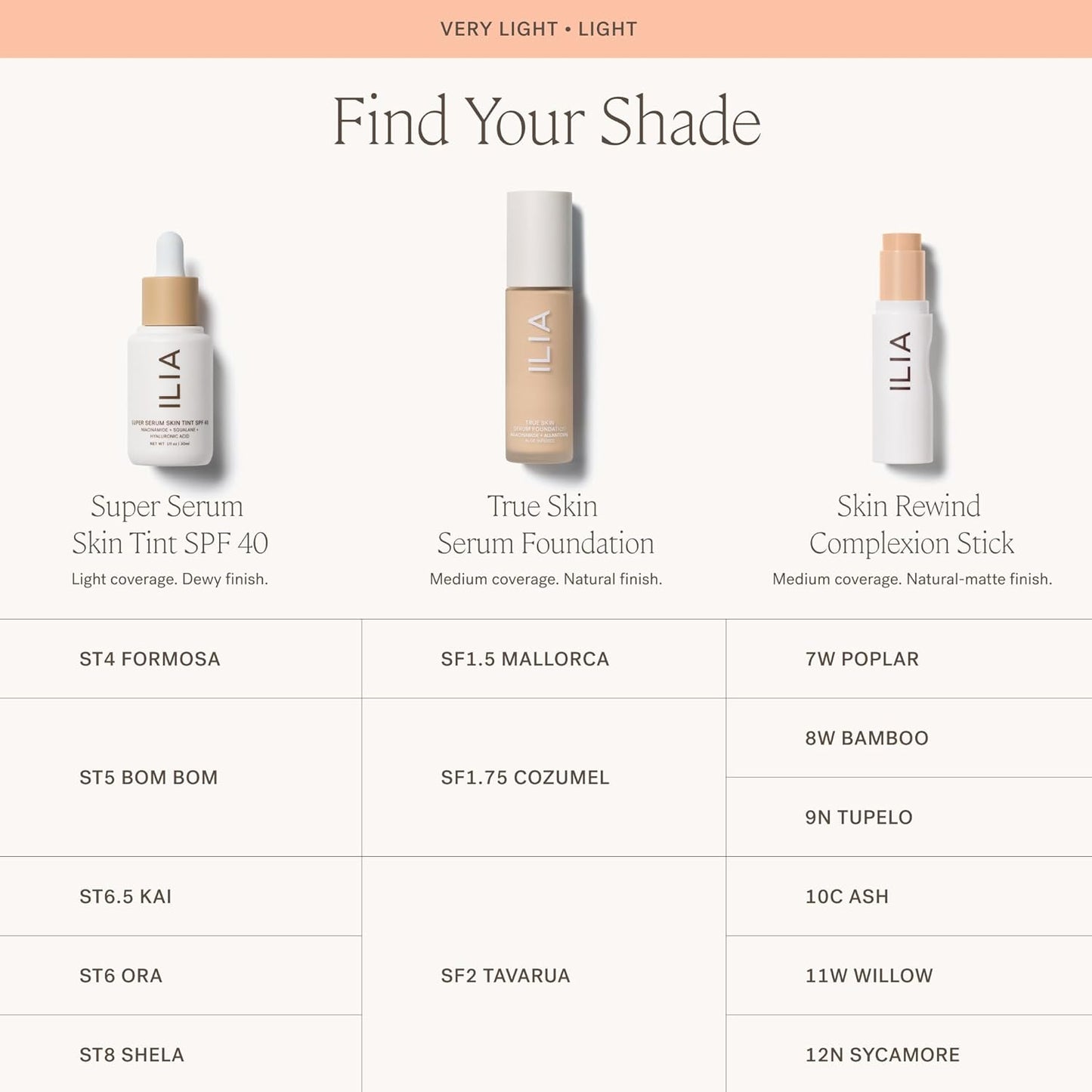 ILIA - Skin Rewind Complexion Stick - Foundation + Concealer + Skincare | Non-Toxic, Vegan, Cruelty-Free, Clean Makeup (7W - Poplar, 0.35 oz | 10 g)