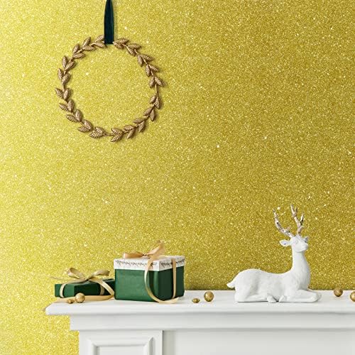 CHIHUT Gold Sparkle Contact Paper Glitter Peel and Stick Wallpaper - Image 3