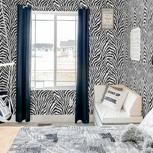 FLFK Peel and Stick Wallpaper Zebra Print 16" x 256" Removable Wall Paper - Image 6