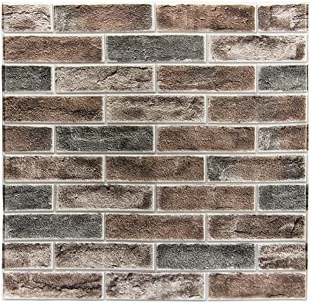Art3d 10-Pack Durable Faux Brick Peel and Stick 3D Wall Panels by Art3d