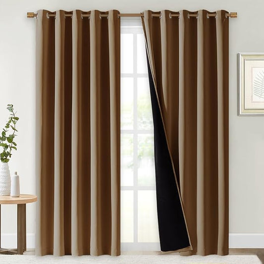NICETOWN Full Shade Curtain Panels, 62 x 84 inch, Pair of Energy Smart & Noise by NICETOWN