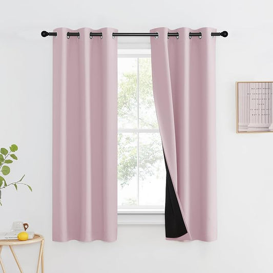 NICETOWN 100% Blackout Window Curtain Panels, Heat and Cold Blocking Drapes by NICETOWN