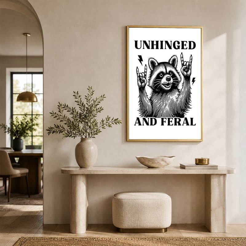 InkFlow Posters Feral Raccoon Fun Canvas Poster - Image 6
