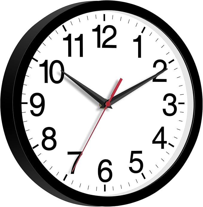 Rohioue 14 Inch Wall Clock Modern Battery Operated Silent Non Ticking Large - Image 3