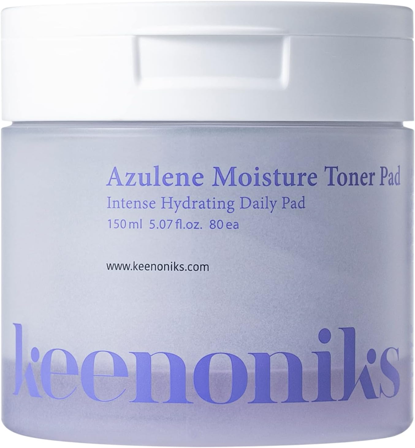 Azulene Moisture Toner Pad - Anti-flammatory & Hydrating Facial Pad with Chamomile Extract, Panthenol & AQUAXYL for Red, Sensitive SkinㅣKorean Skincareㅣ 80 Pads (5.07 Oz)