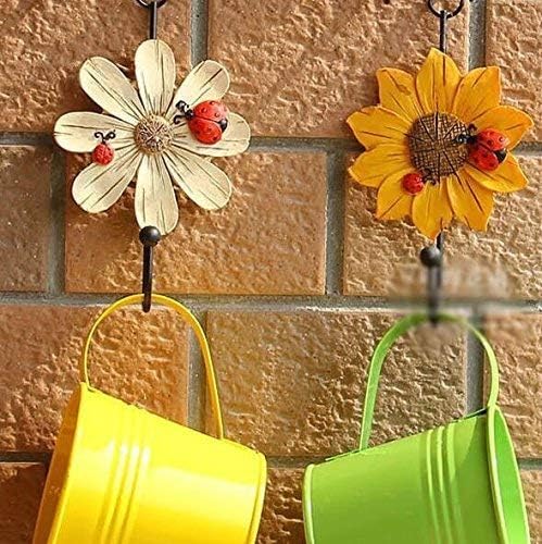 GDYOOSHOW Decorative Hooks Coat Hanger Flower Key Holder Metal Hook - Image 3