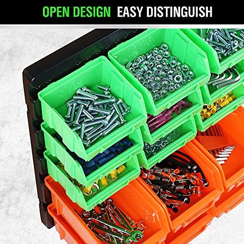 30-Bin Wall-Mounted Storage Bins, Heavy-Duty Garage Tool Organizer - Image 5