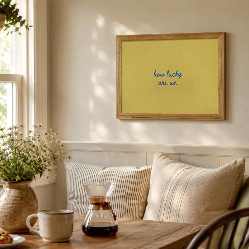 How Lucky Are We Wall Art Preppy Framed Wall Decor Inspirational Canvas - Image 3