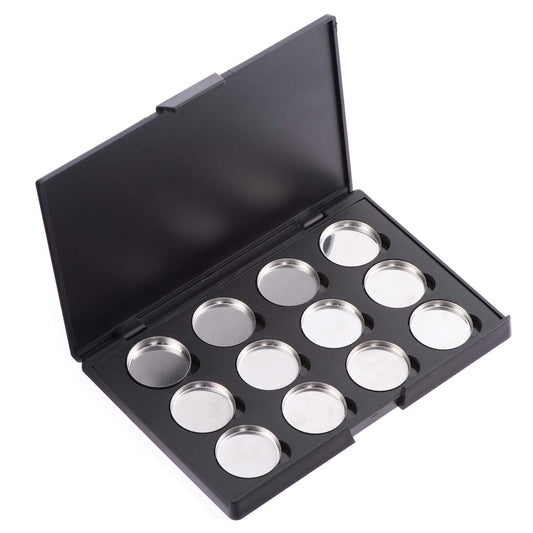 Empty Magnetic Eyeshadow Makeup Palette with 12Pcs 26mm Round Metal Pans