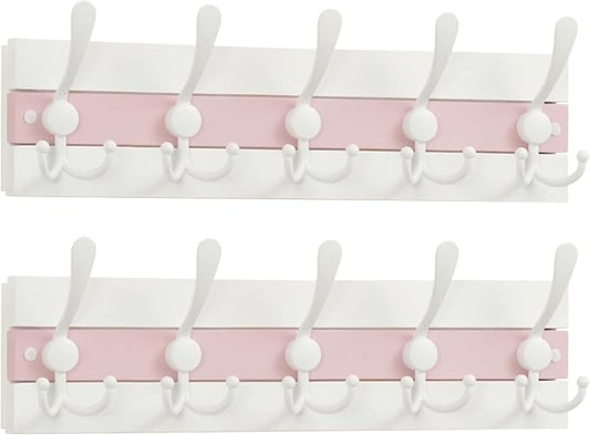 SKOLOO Coastal Wall Mounted Coat Rack-16.88" Beach House Entryway Wooden Coat by SKOLOO