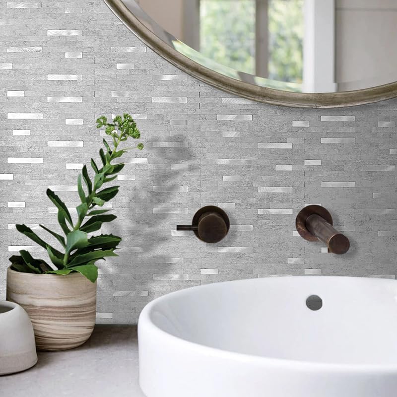 DICOFUN 10 Sheets Peel and Stick Backsplash Wall Tiles, PVC Kitchen Backsplash - Image 4