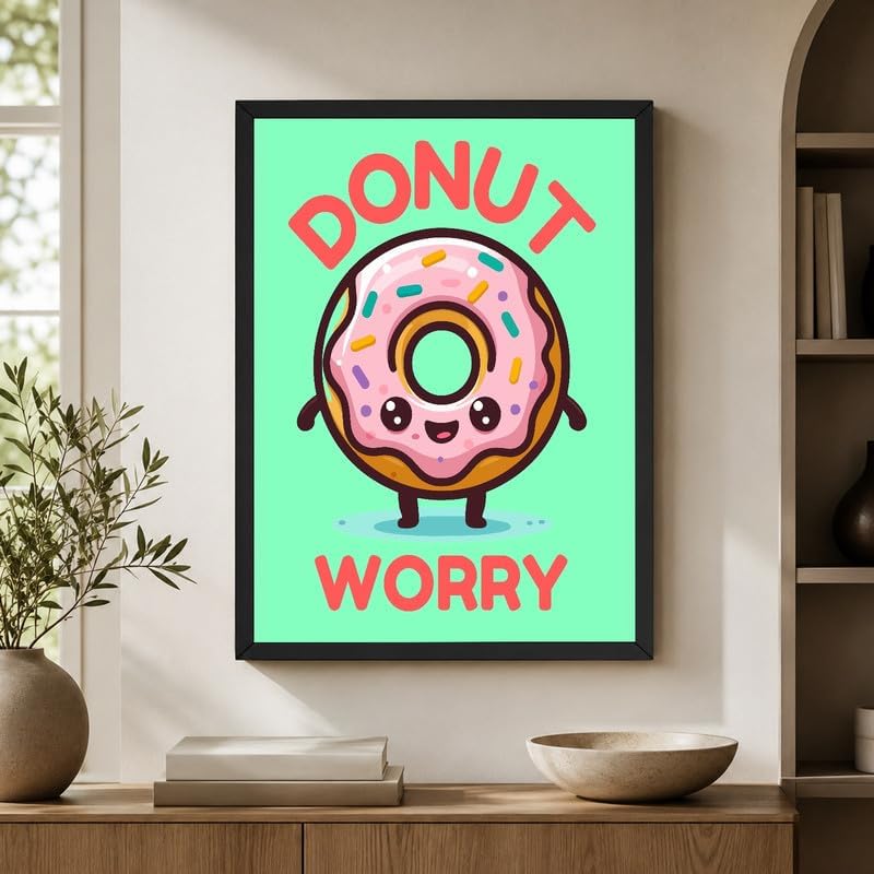 InkFlow Posters Donut Worry Canvas Poster - Image 6