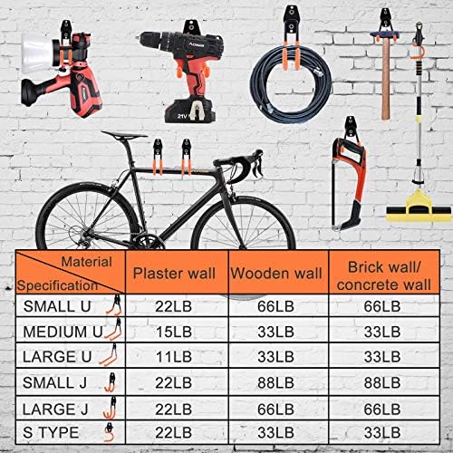 AOBEN Garage Hooks Heavy Duty, Steel Garage Storage Hooks, Utility Tool Hangers - Image 3
