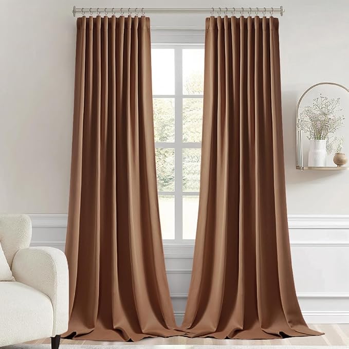 MIULEE Back Tab Blackout Curtains 96 Inch Long 2 Panels Set - Image 9