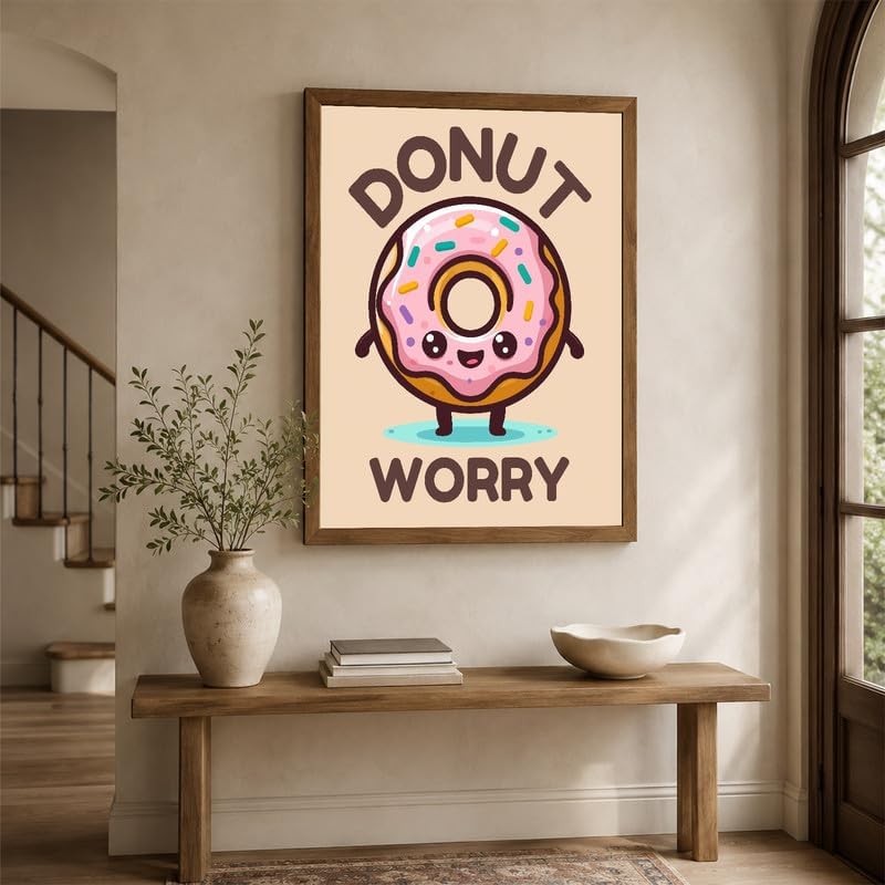 InkFlow Posters Donut Worry Canvas Poster - Image 5
