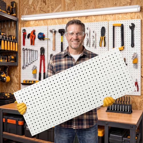 4 Pcs Metal Pegboard Panels 16x33in - Image 2