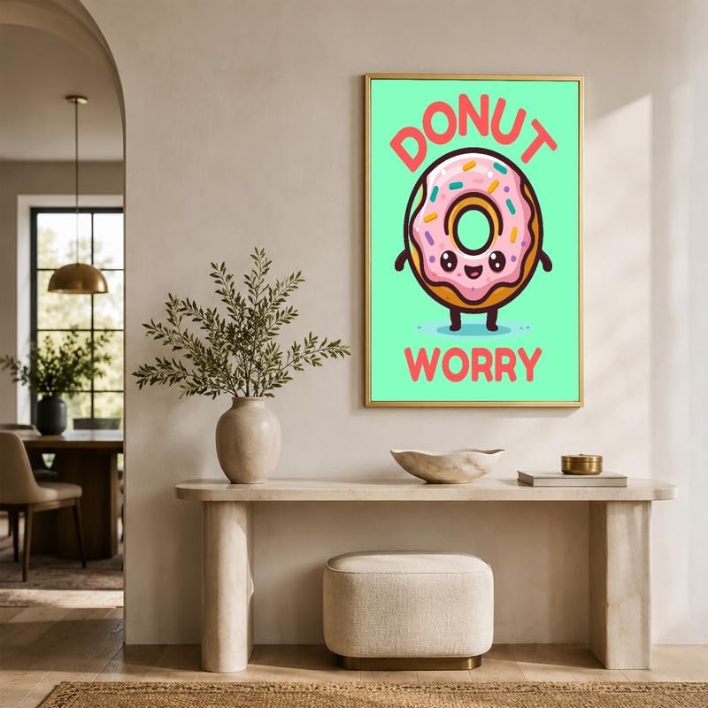 InkFlow Posters Donut Worry Canvas Poster - Image 6