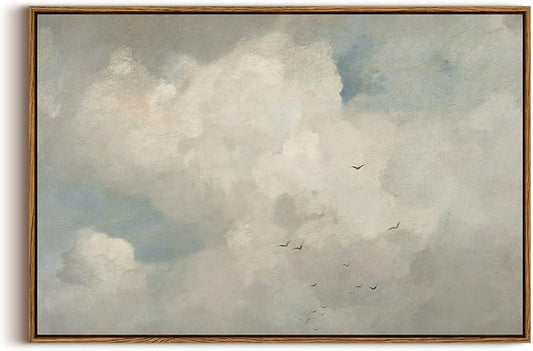 InSimSea Framed Canvas Wall Art Vintage Decor, Home Decor Classical Oil by InSimSeaArt