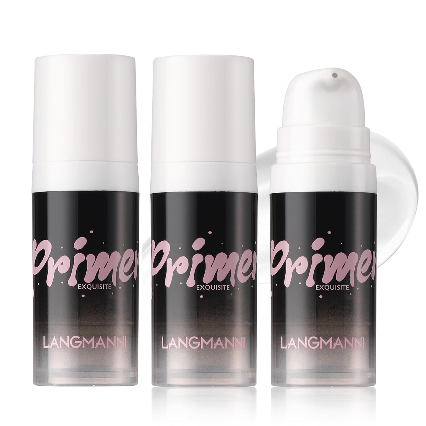 LANGMANNI Matte Grip Face Primer, Transparent Skin Perfecting Hydrating Primer,Unique Smooth Gel-Based Primer Essential For Longlasting Perfection Face Makeup (0.33 Fl Oz, 3)