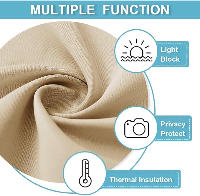 RYB HOME Extra Long Curtains Light Block Soundproof Privacy Blinds - Image 7