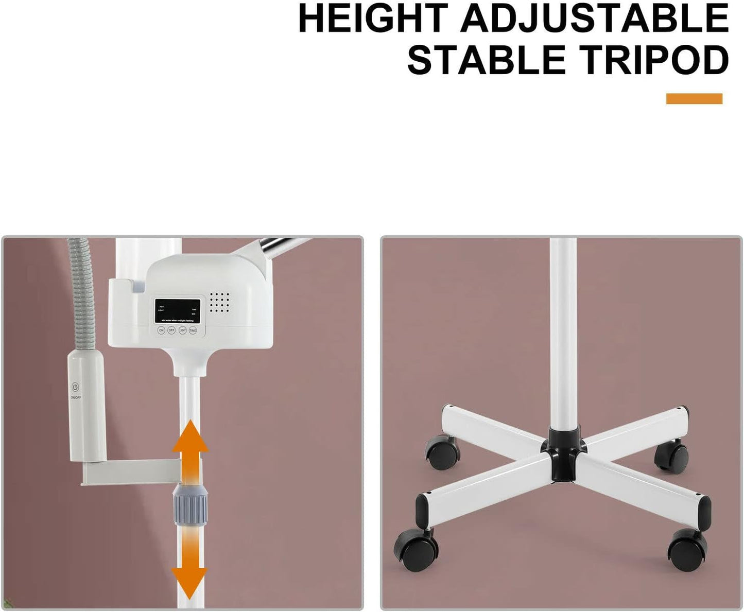 Professional 2 in 1 Facial Steamer Upgrade Esthetician Steamer with 5X LED Magnifying Lamp Beauty Salon Spa