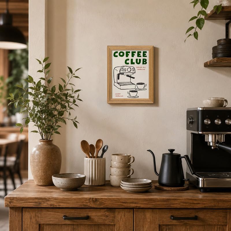 Coffee Bar Framed Wall Art Espresso Machine Picture Kitchen Wall Decor - Image 4
