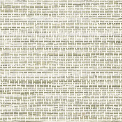 Rugreat Textured Grasscloth Wallpaper Peel and Stick 120inL 17.3inW by ExploringWallpaperArtwithRugreat