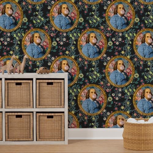 Spoonflower Ben Franklin Peel and Stick Removable Wallpaper - Image 7
