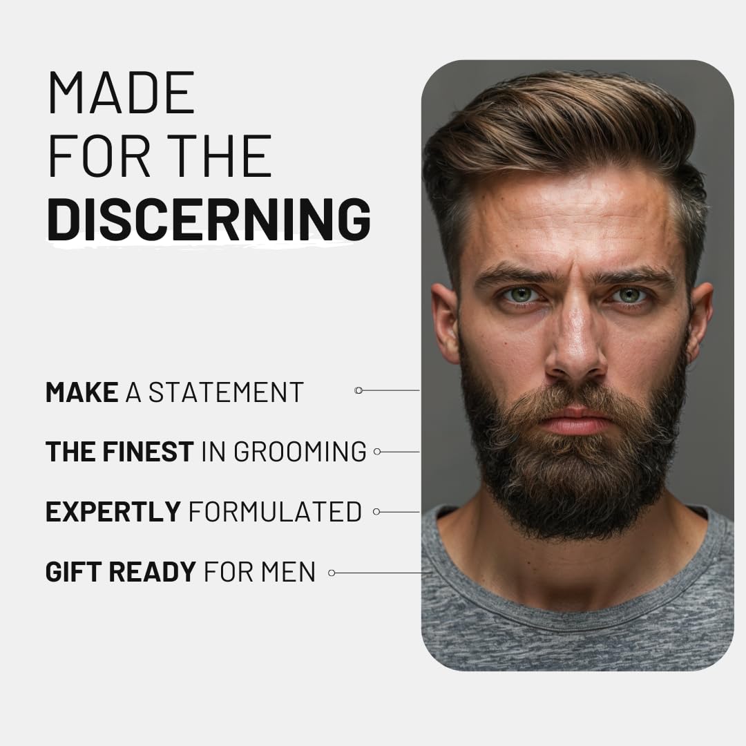 Black Oud Beard Balm for Men Gift Box - Premium Balm/Conditioner/Softener | The Ultimate Beard Care Kit Gift Set for Men, 50mL