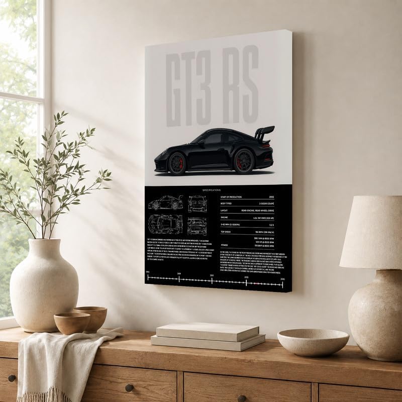 InkFlow Posters Vintage Racing Car Canvas Poster - Image 4