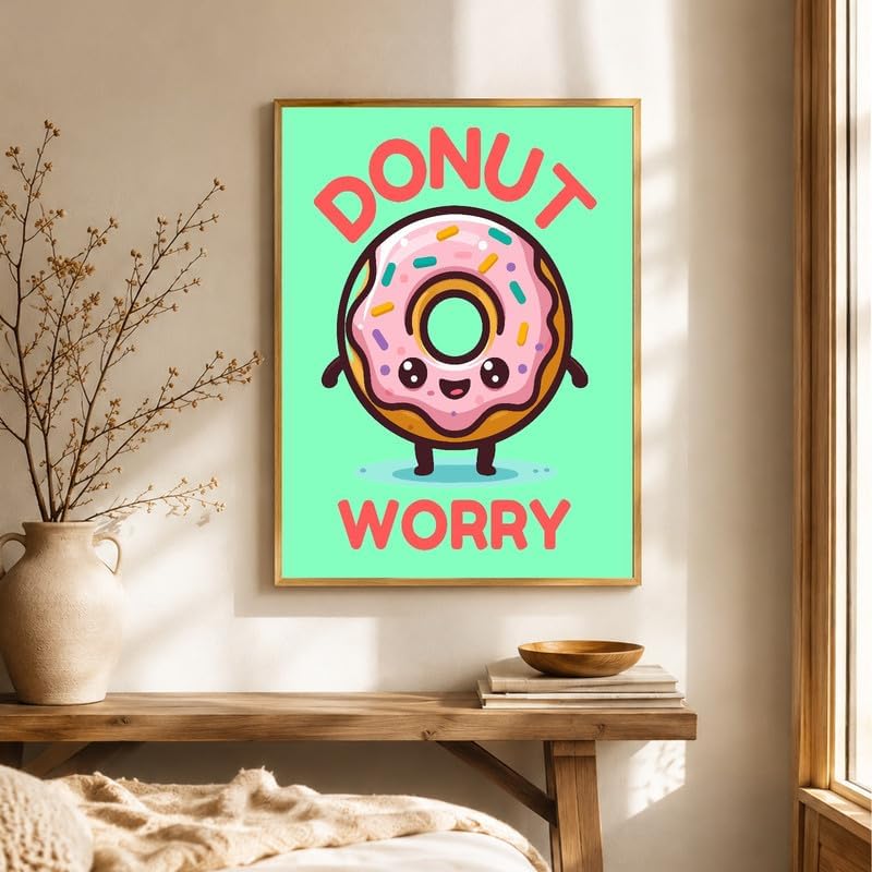 InkFlow Posters Donut Worry Canvas Poster - Image 4