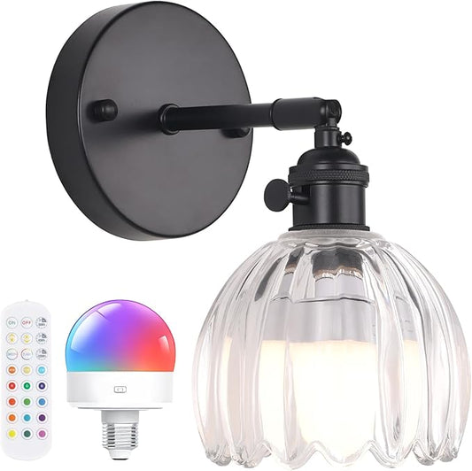 Shenmoyl Vintage Battery Operated Wall Sconce by Shenmoyl