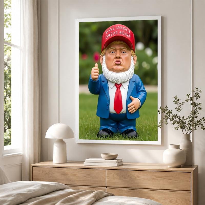 InkFlow Posters Garden Gnome Figurine Canvas Poster - Image 3