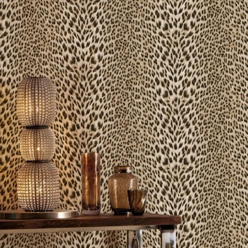 Simon&Siff Leopard Print Non-Pasted Embossed Wallpaper 17.3 in x 19.7 ft - Image 6