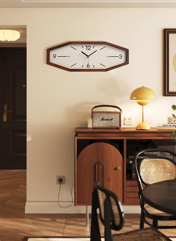 Wooden Retro Wall Clocks, 18 Inches Square Clocks Rectangular Wall Clock - Image 7