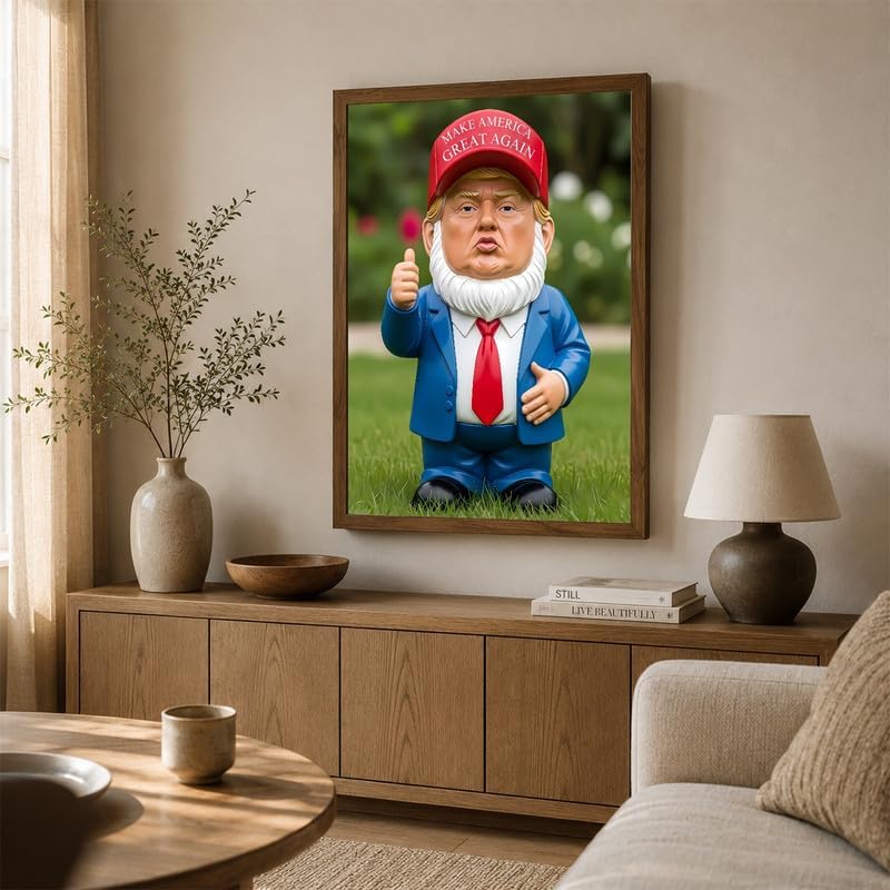 InkFlow Posters Garden Gnome Figurine Canvas Poster - Image 4