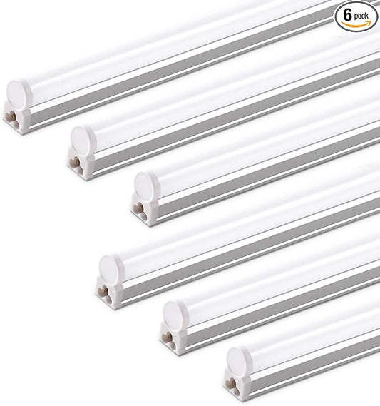 Barrina (6 Pack LED T5 Integrated Single Fixture, 6500K Super Bright White by Barrina