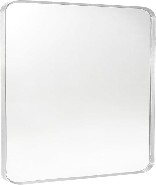 Silver Metal Framed Bathroom Mirror by Minuover