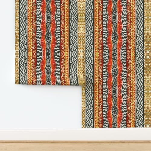 Spoonflower African Inspired Peel and Stick Removable Wallpaper - Image 4