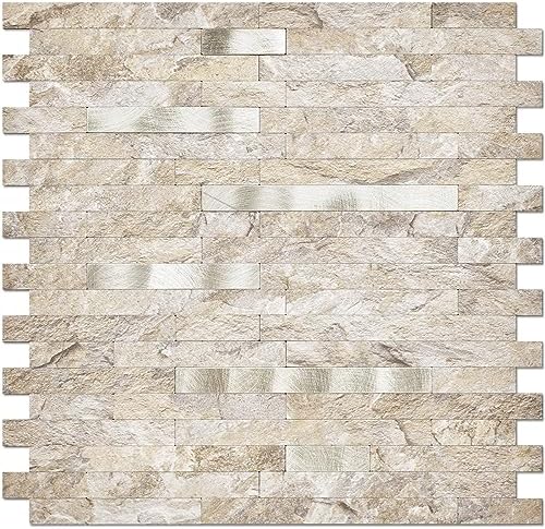 DICOFUN 10-Sheet Peel and Stick Backsplash Wall Tile, PVC Kitchen Backsplash by DICOFUN