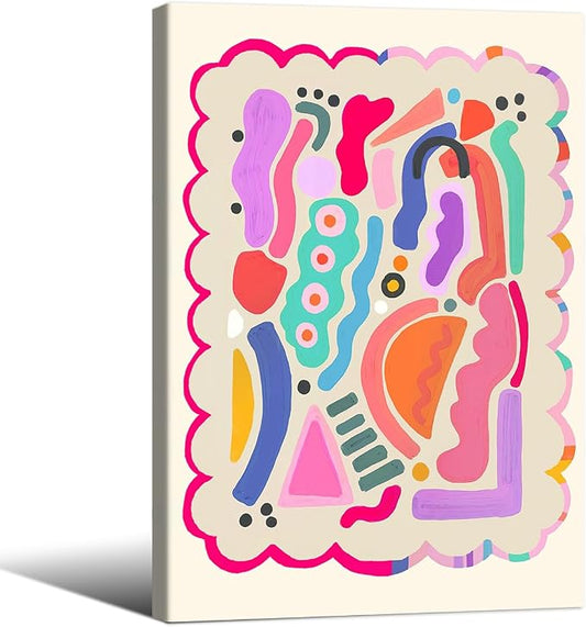 Funky Cute Kids Abstract Wall Art Trendy Bright Colorful Poster 16x24 inch by Medpol