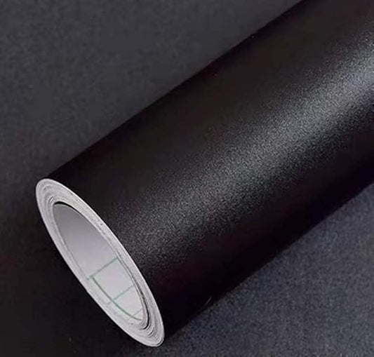 Yancorp 24"x394"/32.8'ft Matte Black Peel and Stick Wallpaper Removable Contact by YancorpHomeDecor